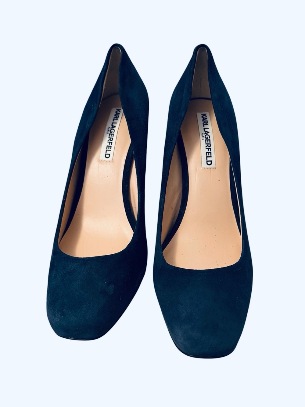 Karl Lagerfeld Dark Navy Suede Pumps Size 9M